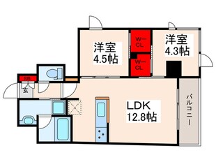 デュオフラッツ篠崎の物件間取画像